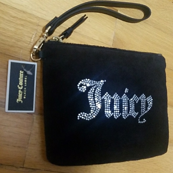 New juicy couture wristlet clutch black label - Picture 2 of 8